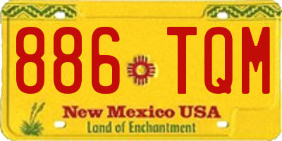 NM license plate 886TQM