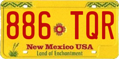 NM license plate 886TQR