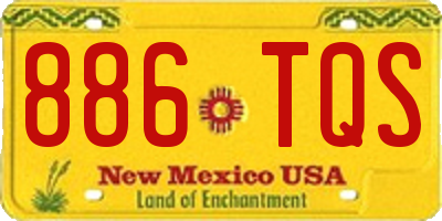 NM license plate 886TQS