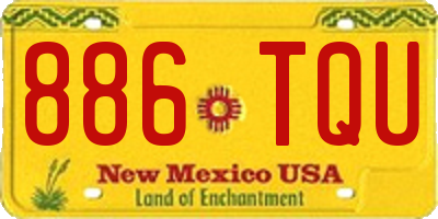 NM license plate 886TQU