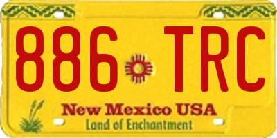 NM license plate 886TRC