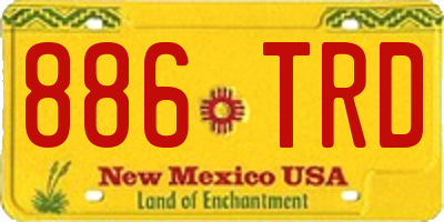 NM license plate 886TRD