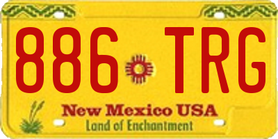 NM license plate 886TRG