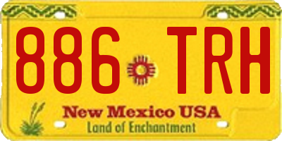 NM license plate 886TRH