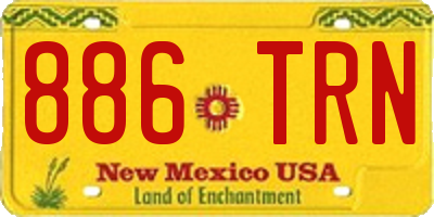 NM license plate 886TRN