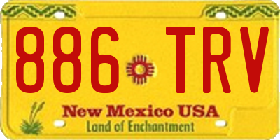 NM license plate 886TRV