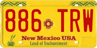 NM license plate 886TRW
