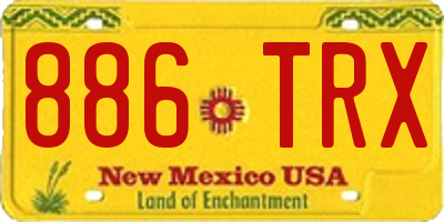 NM license plate 886TRX