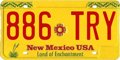 NM license plate 886TRY