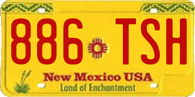NM license plate 886TSH