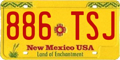 NM license plate 886TSJ