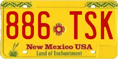 NM license plate 886TSK