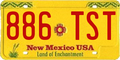 NM license plate 886TST