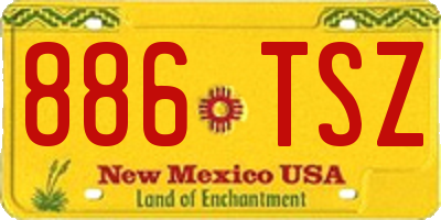 NM license plate 886TSZ