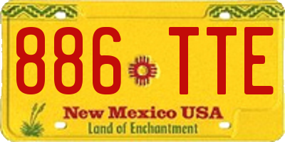 NM license plate 886TTE