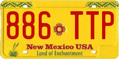 NM license plate 886TTP