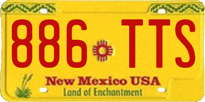 NM license plate 886TTS