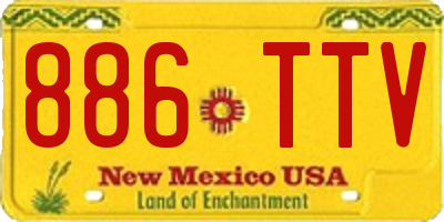 NM license plate 886TTV