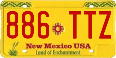 NM license plate 886TTZ
