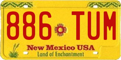 NM license plate 886TUM
