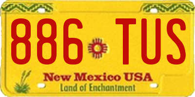 NM license plate 886TUS
