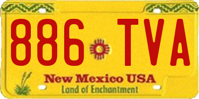 NM license plate 886TVA