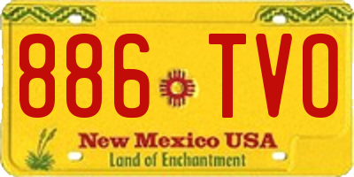 NM license plate 886TVO