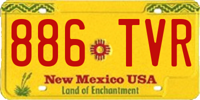 NM license plate 886TVR