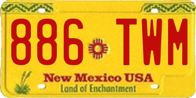 NM license plate 886TWM