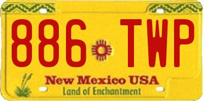 NM license plate 886TWP