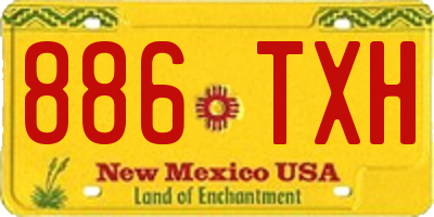 NM license plate 886TXH