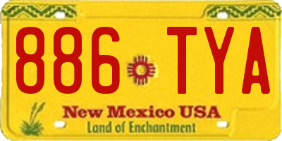 NM license plate 886TYA