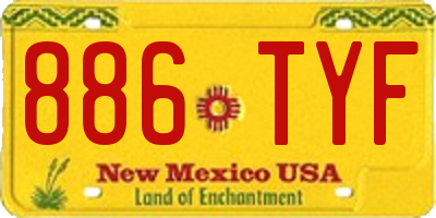 NM license plate 886TYF