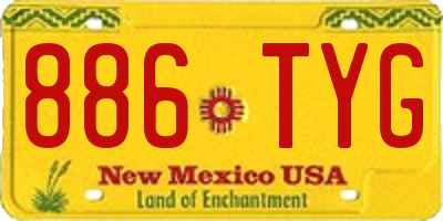 NM license plate 886TYG
