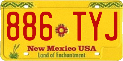 NM license plate 886TYJ