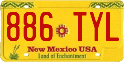 NM license plate 886TYL
