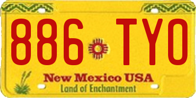 NM license plate 886TYO