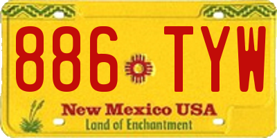 NM license plate 886TYW