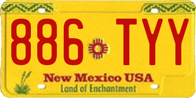 NM license plate 886TYY