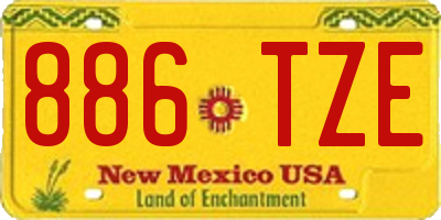 NM license plate 886TZE