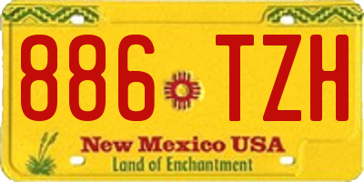 NM license plate 886TZH