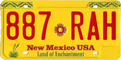 NM license plate 887RAH