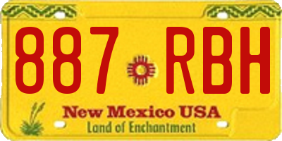 NM license plate 887RBH