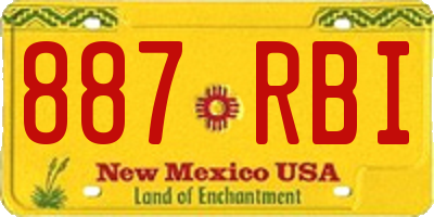 NM license plate 887RBI