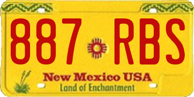 NM license plate 887RBS