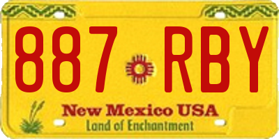 NM license plate 887RBY