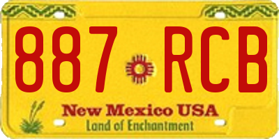 NM license plate 887RCB