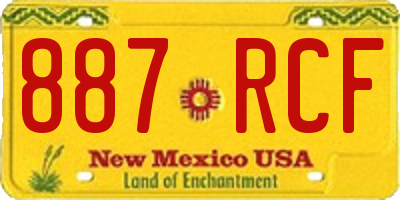 NM license plate 887RCF