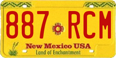 NM license plate 887RCM