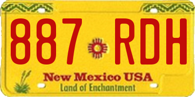 NM license plate 887RDH